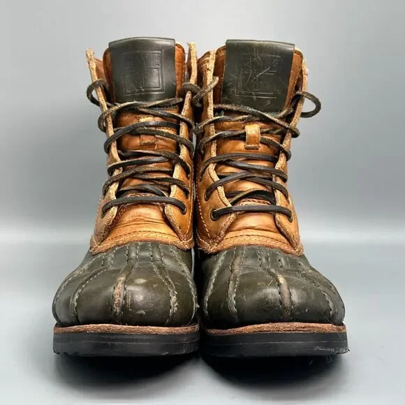 Frye Veronica Women's 6.5 Brown Leather Shearling Duck Boots Lace-Up Mid-Calf - Picture 5 of 12